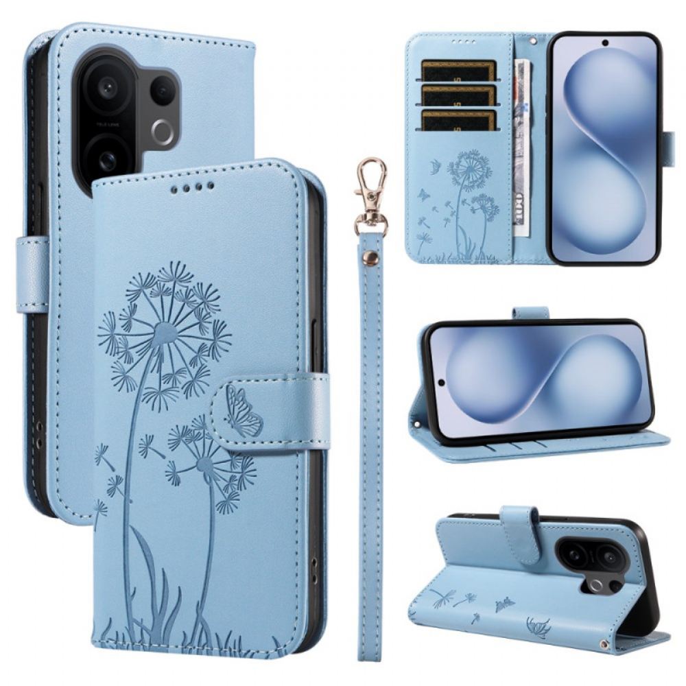 Kožený Kryt Na Vivo X200 Fe Řemínek S Pampeliškou