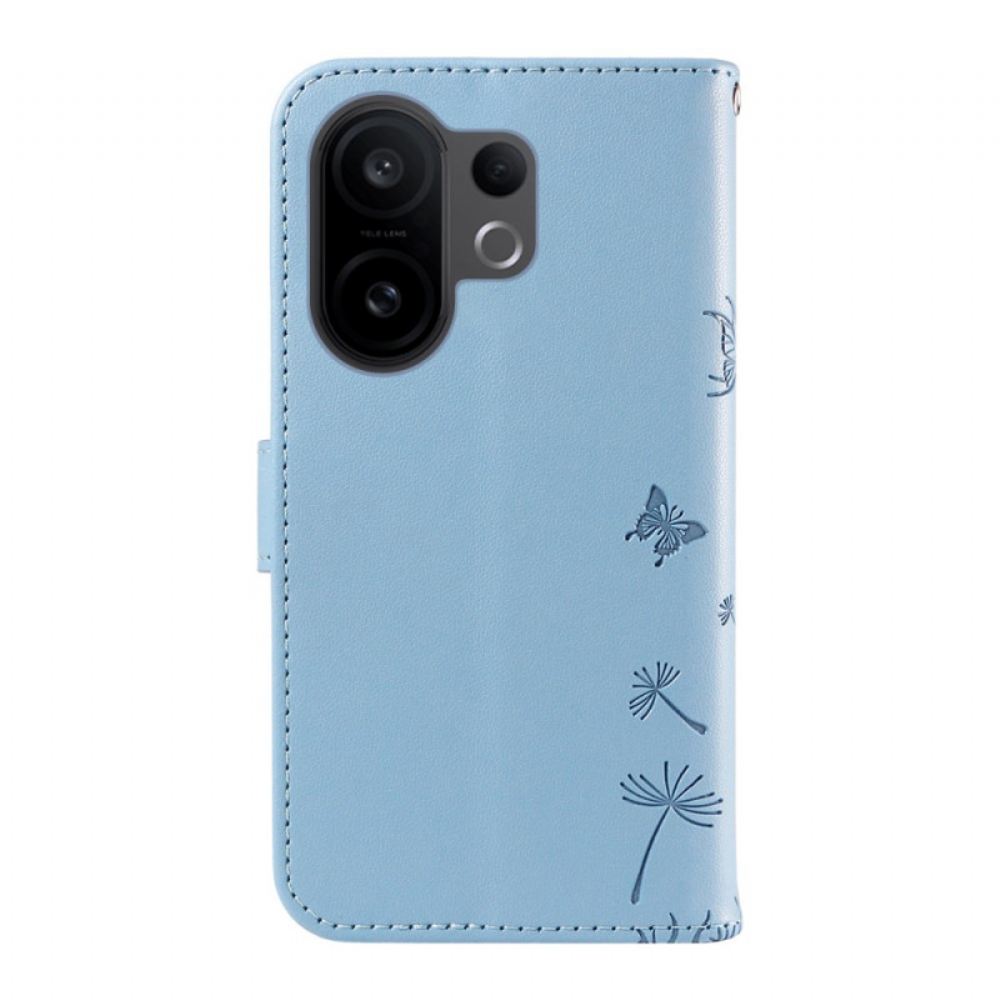 Kožený Kryt Na Vivo X200 Fe Řemínek S Pampeliškou