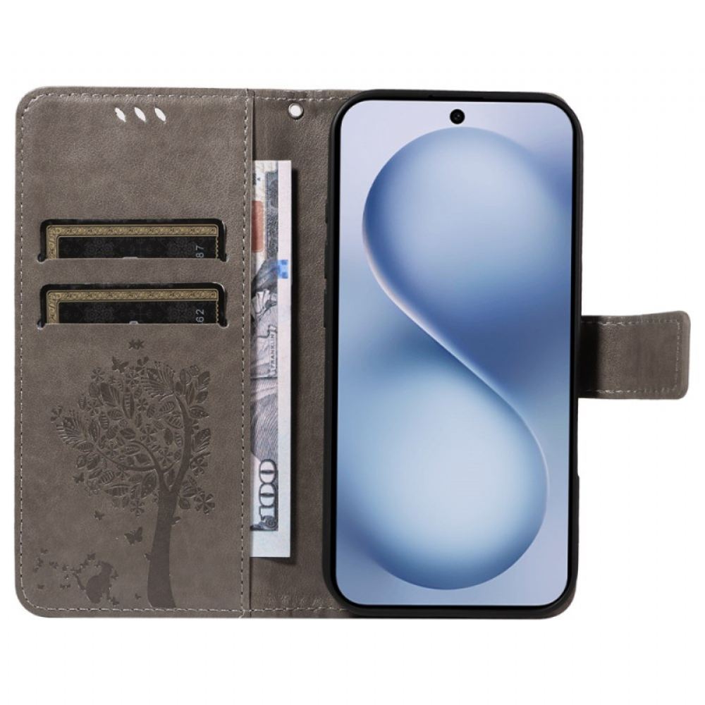 Kožený Kryt Vivo X200 Fe Kočka A Strom