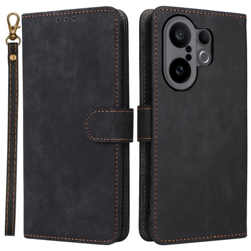 Kožený Kryt Vivo X200 Fe Řemínek S Efektem Semiše