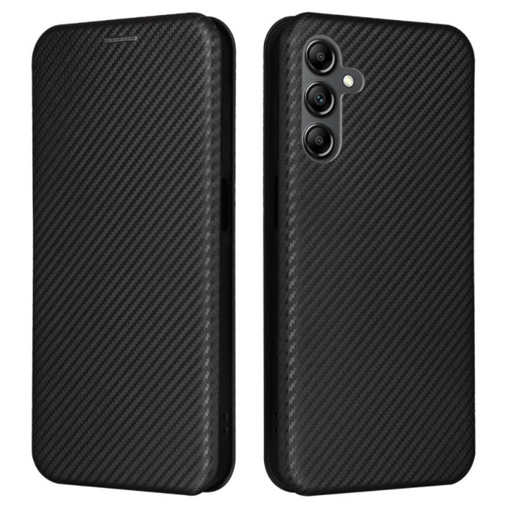 Kožené Pouzdro Folio Na Samsung Galaxy A15 5g Klasické Uhlíkové Vlákno
