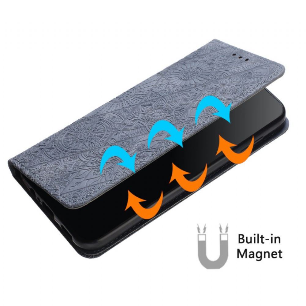 Kožené Pouzdro Folio Na Samsung Galaxy A15 5g Patchwork S Popruhem