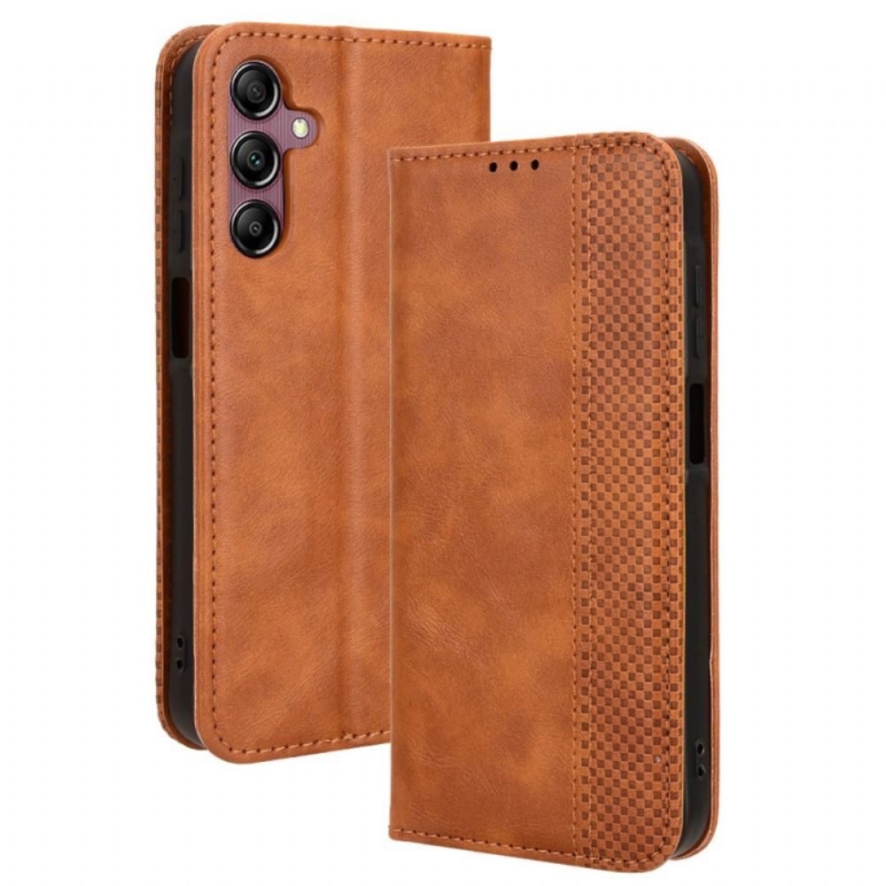 Kožené Pouzdro Folio Na Samsung Galaxy A15 5g Retro
