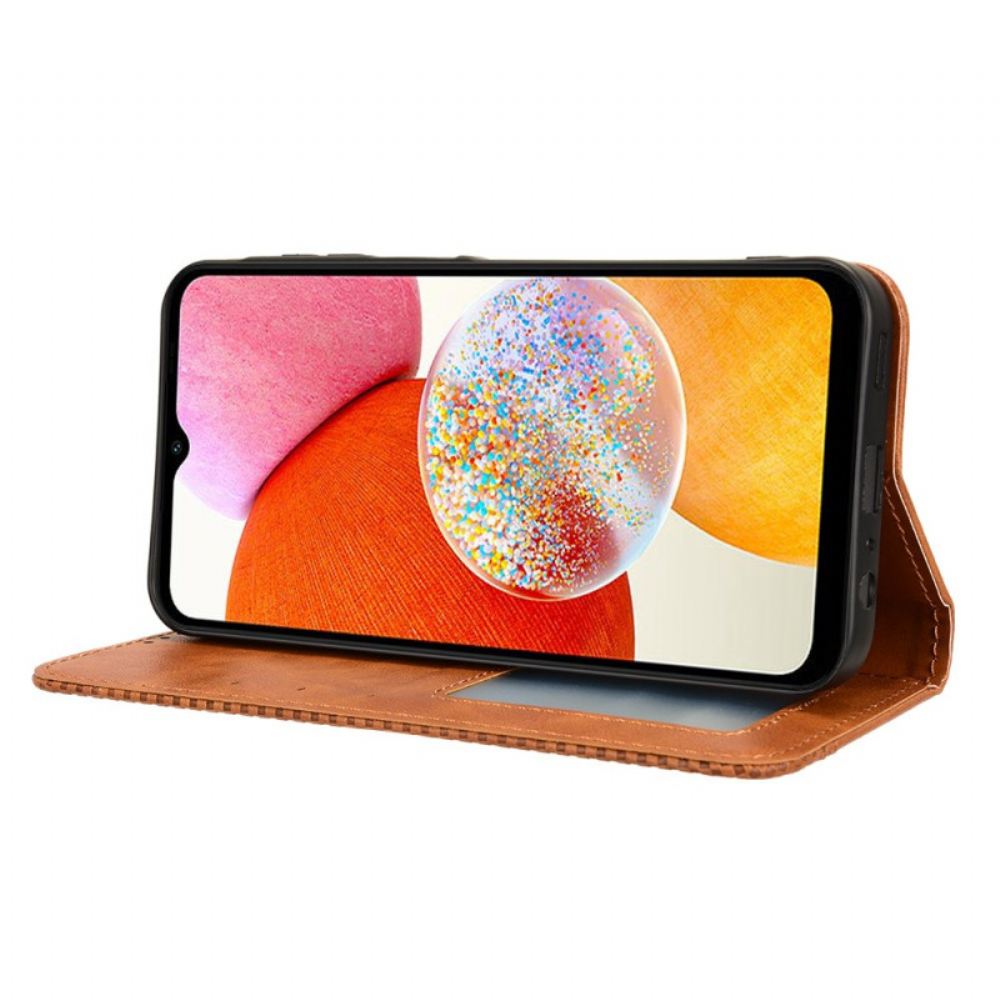 Kožené Pouzdro Folio Na Samsung Galaxy A15 5g Retro