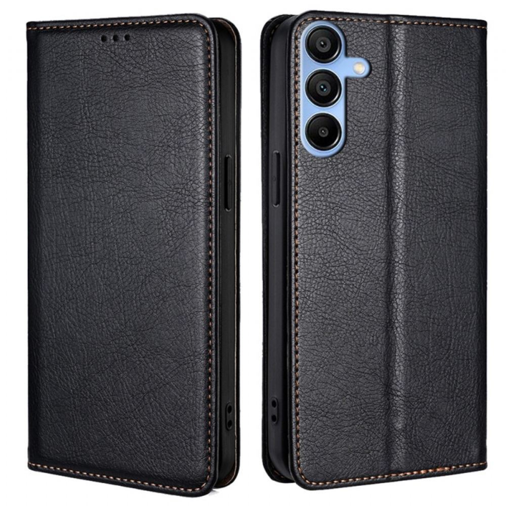 Kožené Pouzdro Folio Samsung Galaxy A15 5g Klasický Kožený Efekt