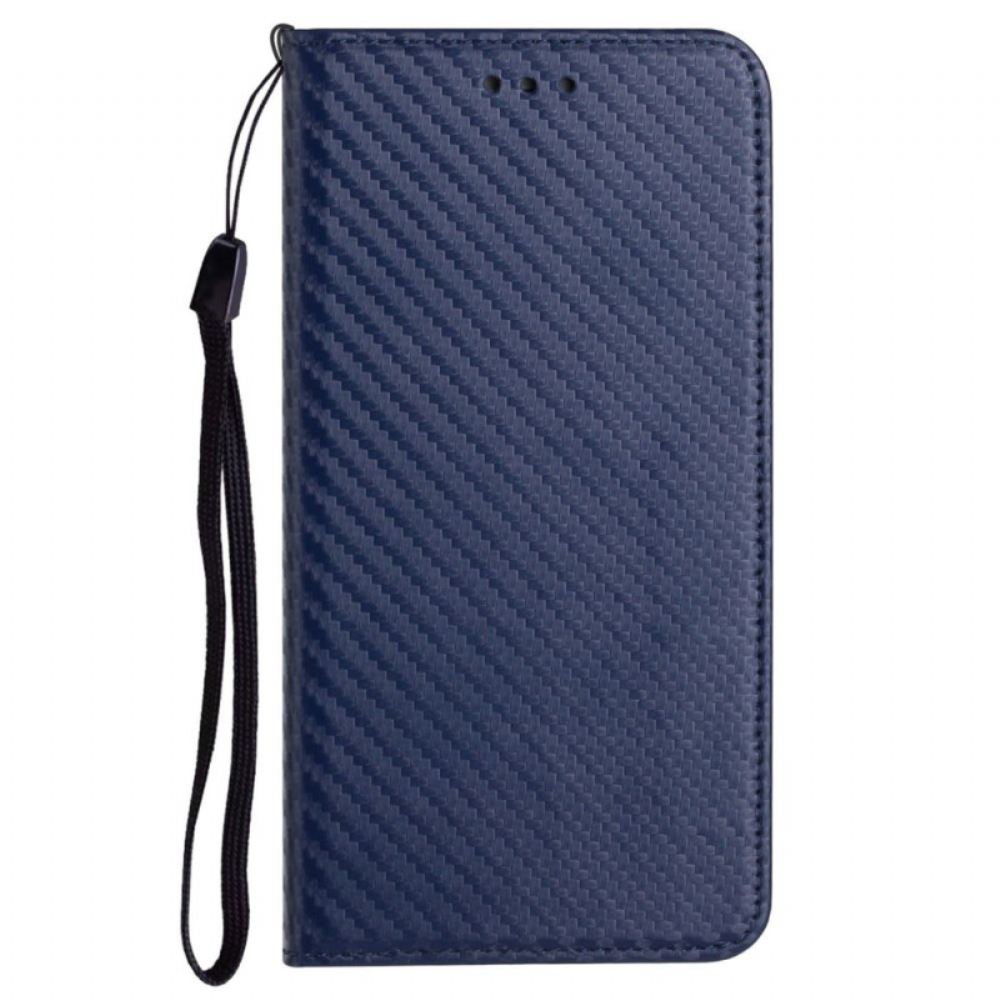 Kožené Pouzdro Folio Samsung Galaxy A15 5g Uhlíkové Vlákno