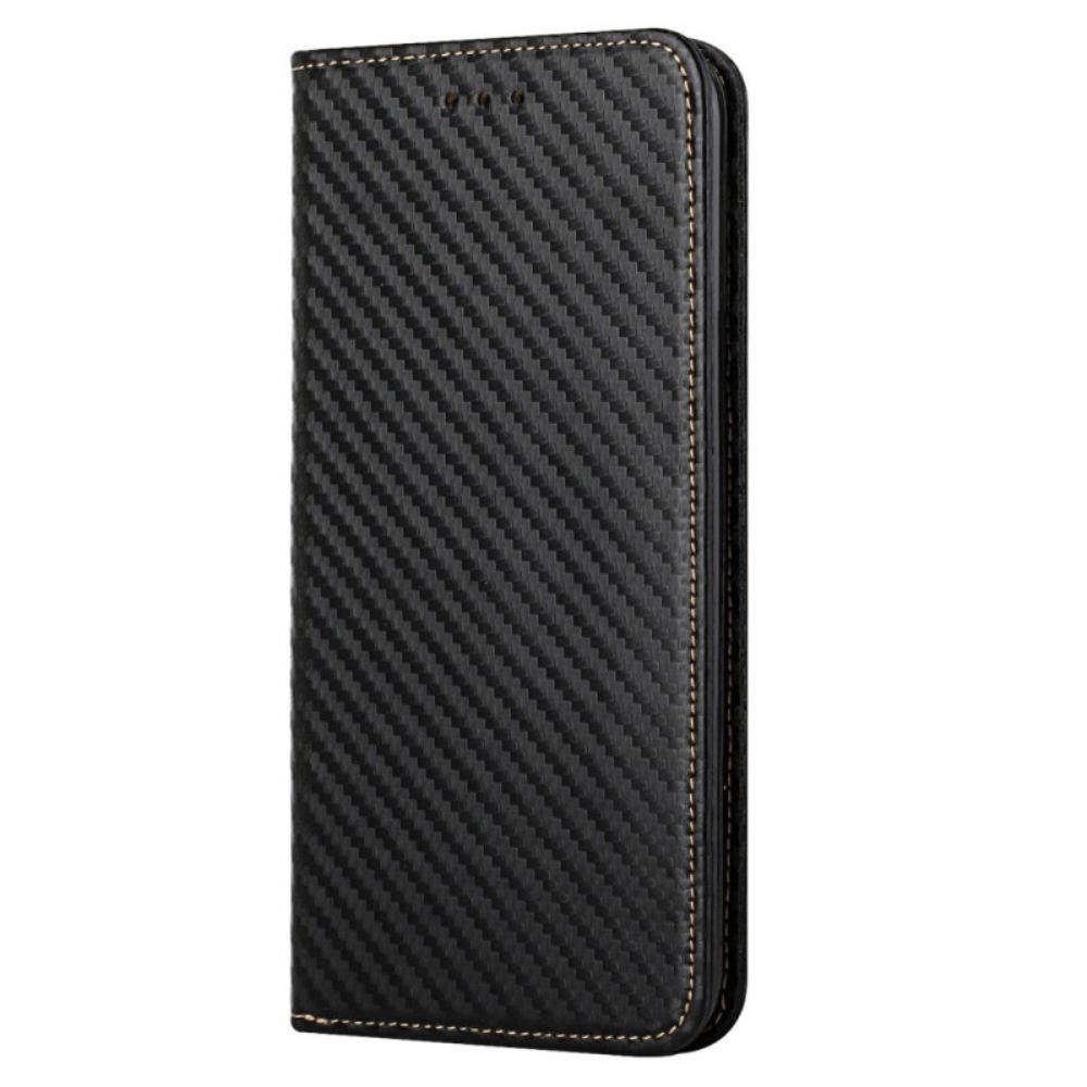 Kožené Pouzdro Folio Samsung Galaxy A15 5g Uhlíkové Vlákno
