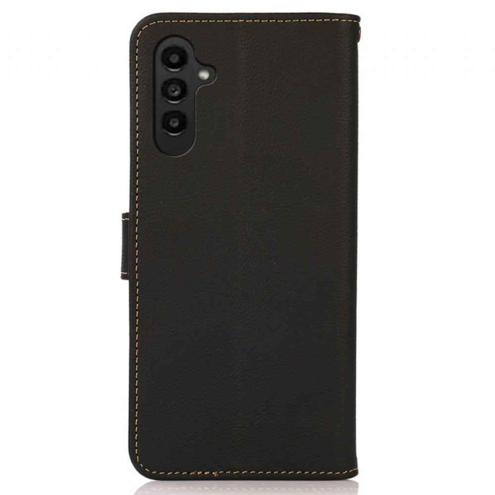 Kožený Kryt Na Samsung Galaxy A15 5g Blokovací Peněženka Rfid Khazneh