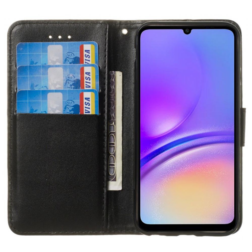Kožený Kryt Na Samsung Galaxy A15 5g Hladká Textura S Páskem