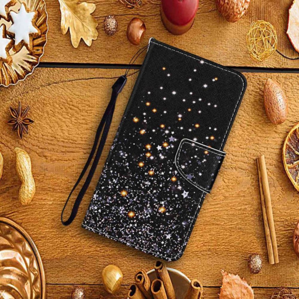 Kožený Kryt Samsung Galaxy A15 5g Hvězdná Sprcha V Lnaière