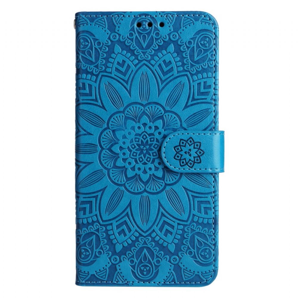 Kožený Kryt Samsung Galaxy A15 5g Mandala Print With Lanyard