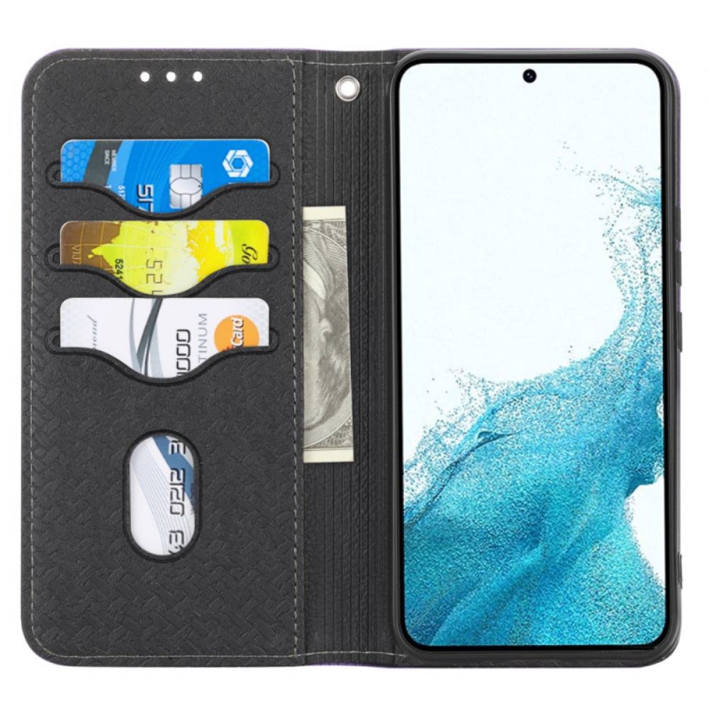 Kožený Kryt Samsung Galaxy A15 5g Strappy Tkaný Design