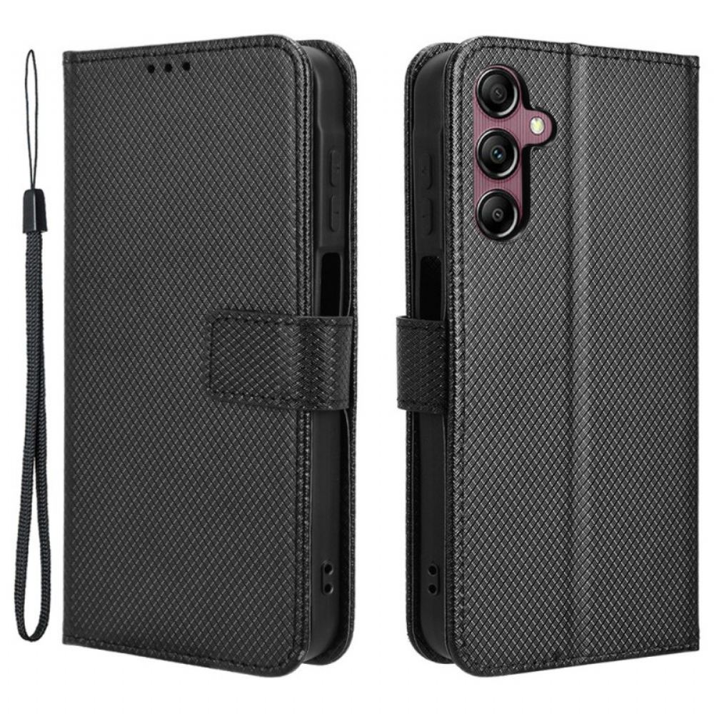 Kožený Kryt Samsung Galaxy A15 5g Styl Koženého Řemínku S Texturou
