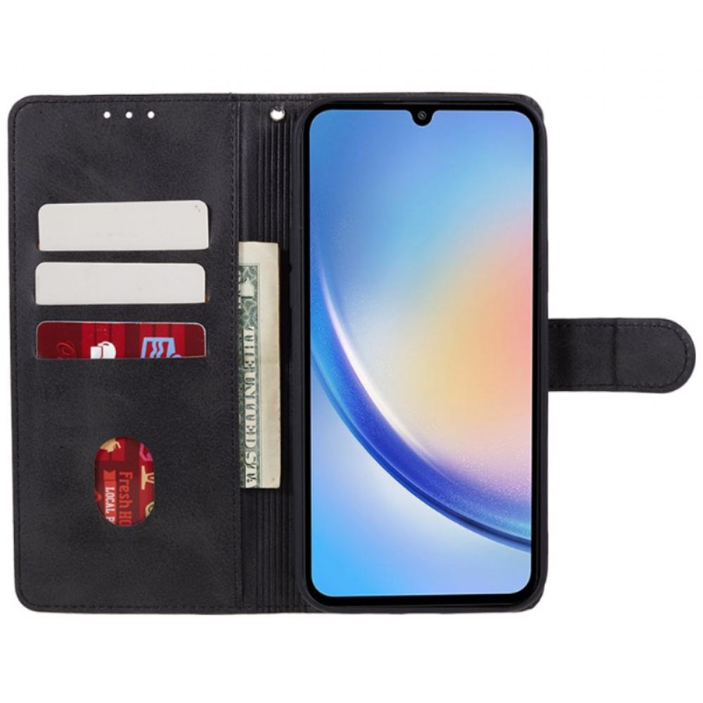 Kožený Kryt Samsung Galaxy A15 5g Styl Z Matné Kůže S Páskem