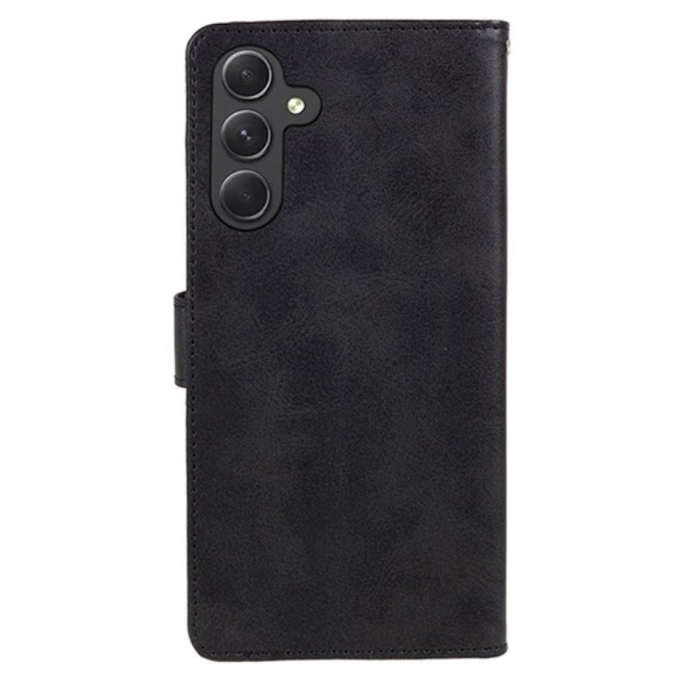 Kožený Kryt Samsung Galaxy A15 5g Styl Z Matné Kůže S Páskem