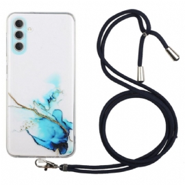 Kryt Na Samsung Galaxy A15 5g Akvarelový Mramorový Kabel