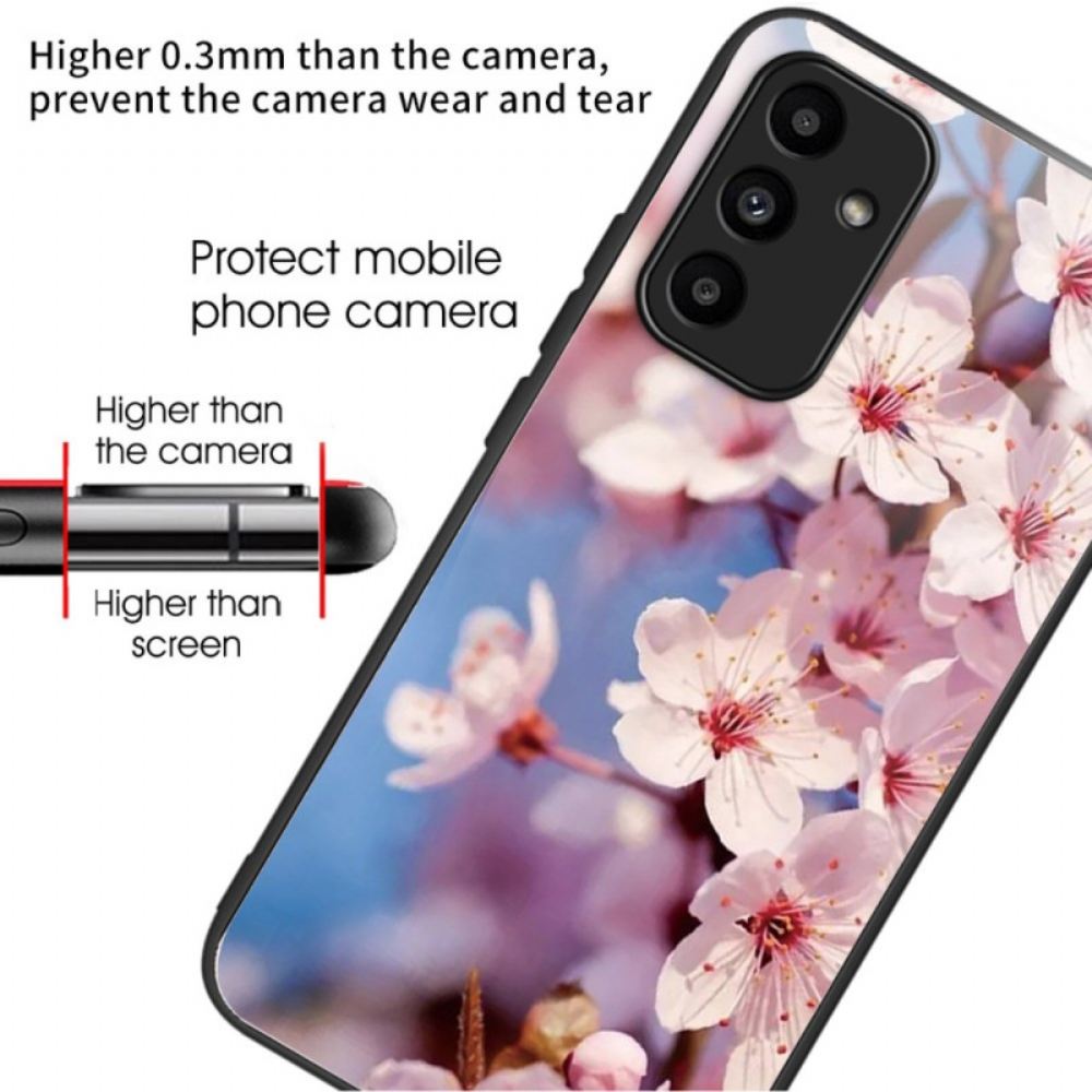 Kryt Na Samsung Galaxy A15 5g Tvrzené Sklo Broskvové Květy
