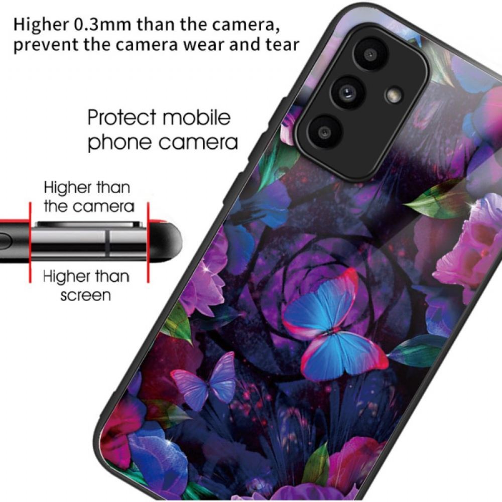 Kryt Samsung Galaxy A15 5g Barevní Motýli Z Tvrzeného Skla