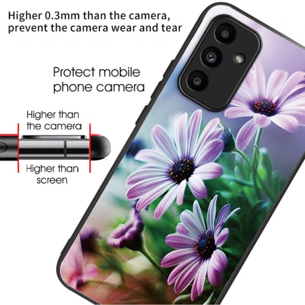 Kryt Samsung Galaxy A15 5g Chryzantémy Z Tvrzeného Skla