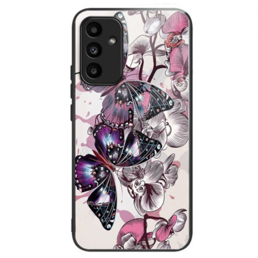 Kryt Samsung Galaxy A15 5g Kryty Na Mobil Fialoví Motýli Z Tvrzeného Skla