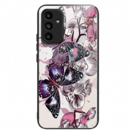 Kryt Samsung Galaxy A15 5g Kryty Na Mobil Fialoví Motýli Z Tvrzeného Skla