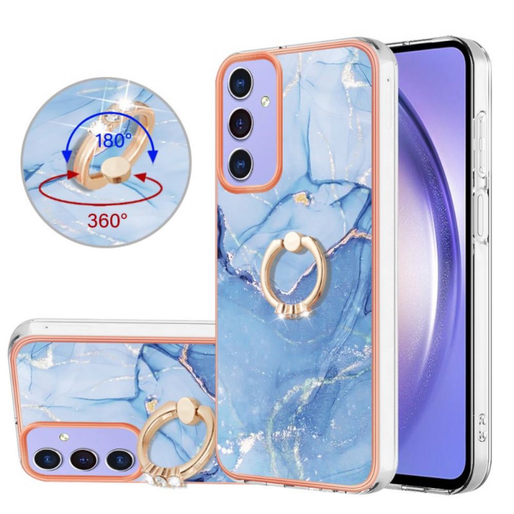 Kryt Samsung Galaxy A15 5g Kryty Na Mobil Podpěrný Kroužek Pro Mramorový Efekt