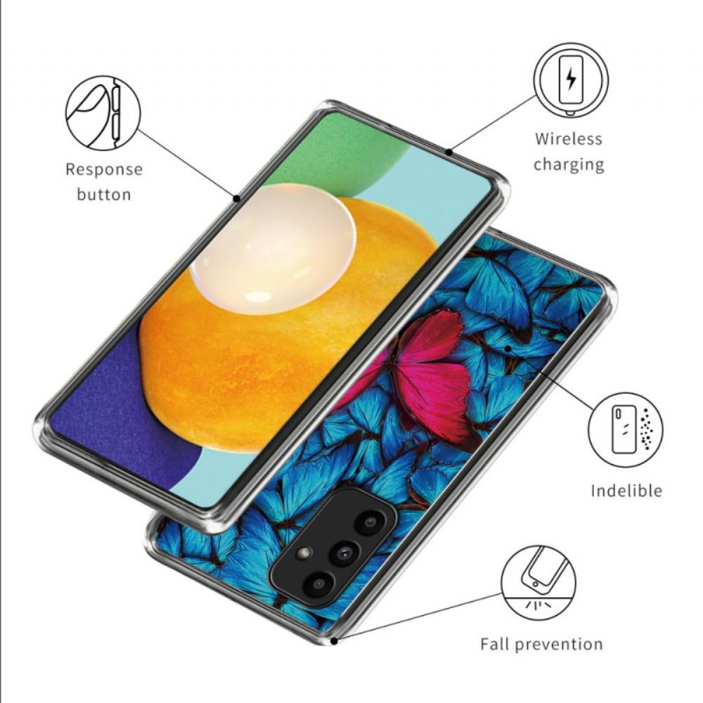 Kryt Samsung Galaxy A15 5g Kryty Na Mobil Červený Motýl