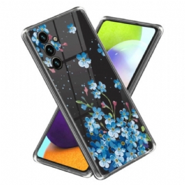 Kryt Samsung Galaxy A15 5g Modré Květy