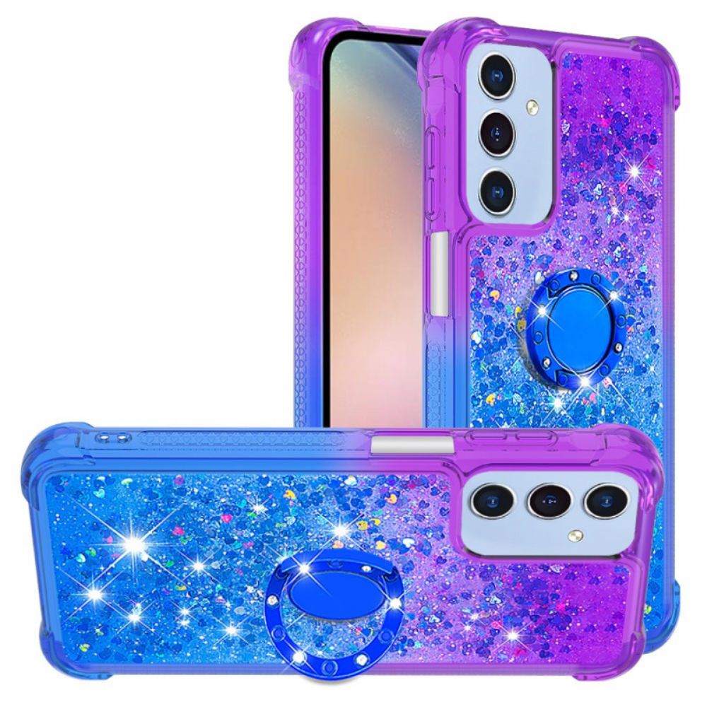 Kryt Samsung Galaxy A15 5g Podpěrný Kroužek S Třpytivým Přechodem