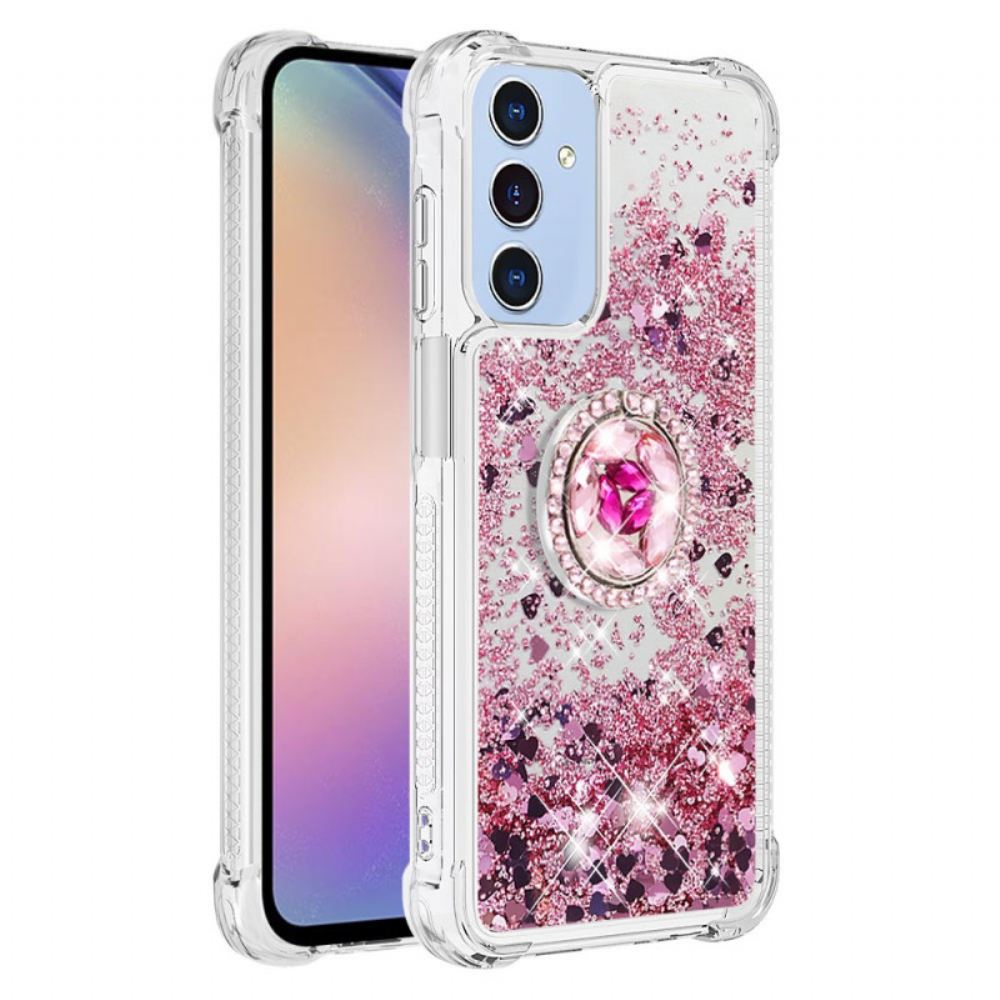 Kryt Samsung Galaxy A15 5g Tekutý Třpytivý Podpůrný Kroužek