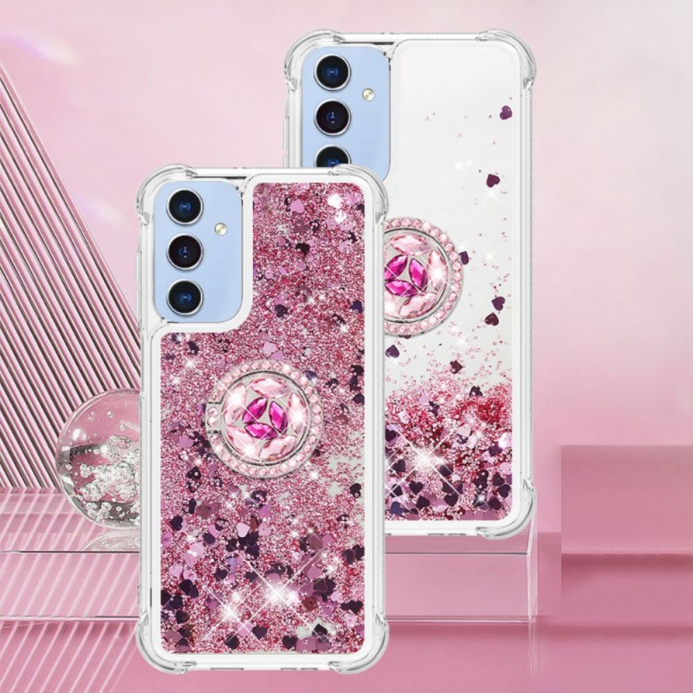 Kryt Samsung Galaxy A15 5g Tekutý Třpytivý Podpůrný Kroužek