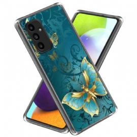 Kryt Samsung Galaxy A15 5g Zelený A Zlatý Motýl
