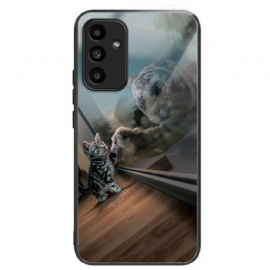Kryt Samsung Galaxy A15 5g Zrcadlo Pro Kočky Z Tvrzeného Skla