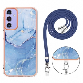 Kryt Samsung Galaxy A15 5g Šňůra S Mramorovým Efektem