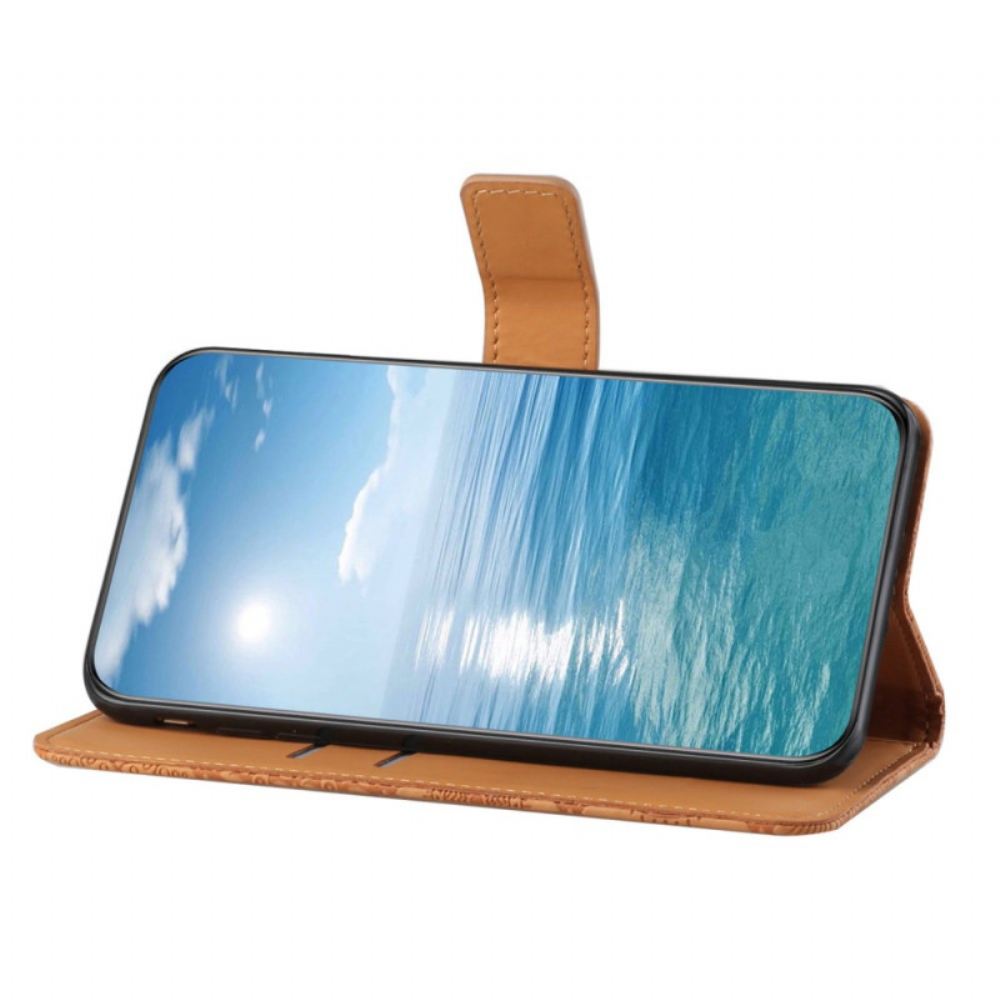 Peněženková Pouzdra Samsung Galaxy A15 5g Patchworkové Mandaly S Popruhem