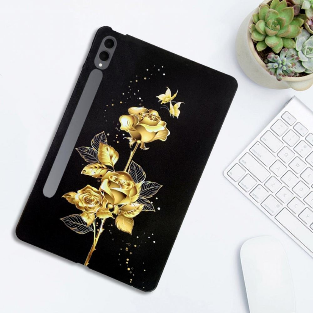 Kryt Na Samsung Galaxy Tab S11 Ultra Motýli A Zlatá Růže