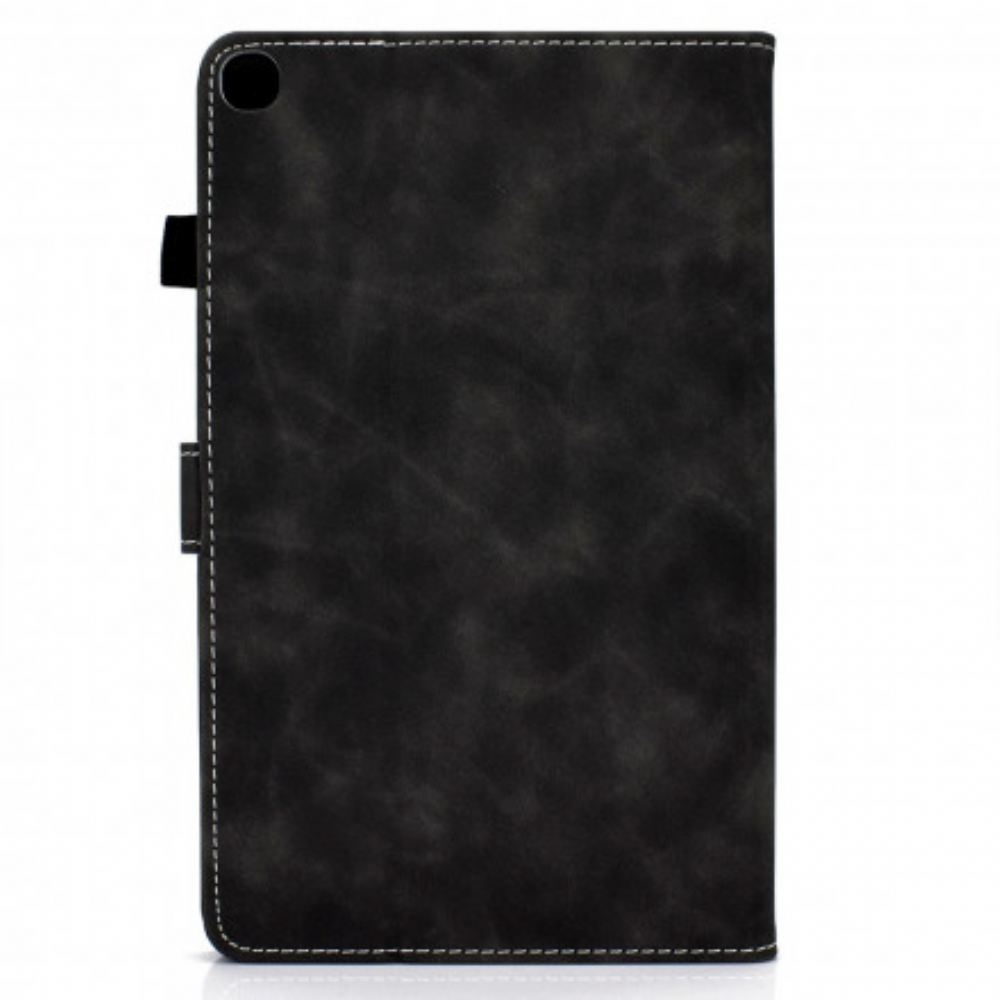 Flipové Pouzdro Na Samsung Galaxy Tab A7 Kožený Efekt Vintage Design