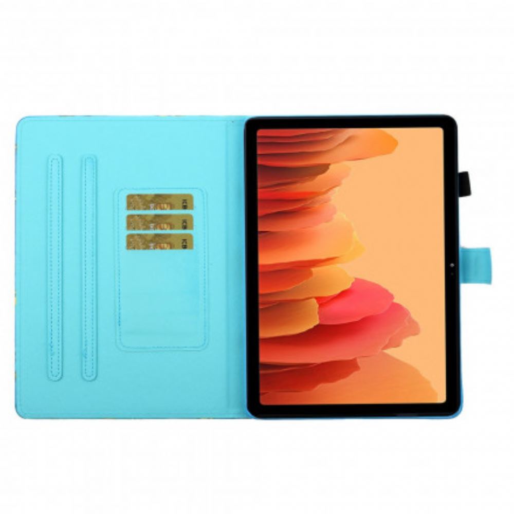 Flipové Pouzdro Na Samsung Galaxy Tab A7 Motýli Eiffelovy Věže