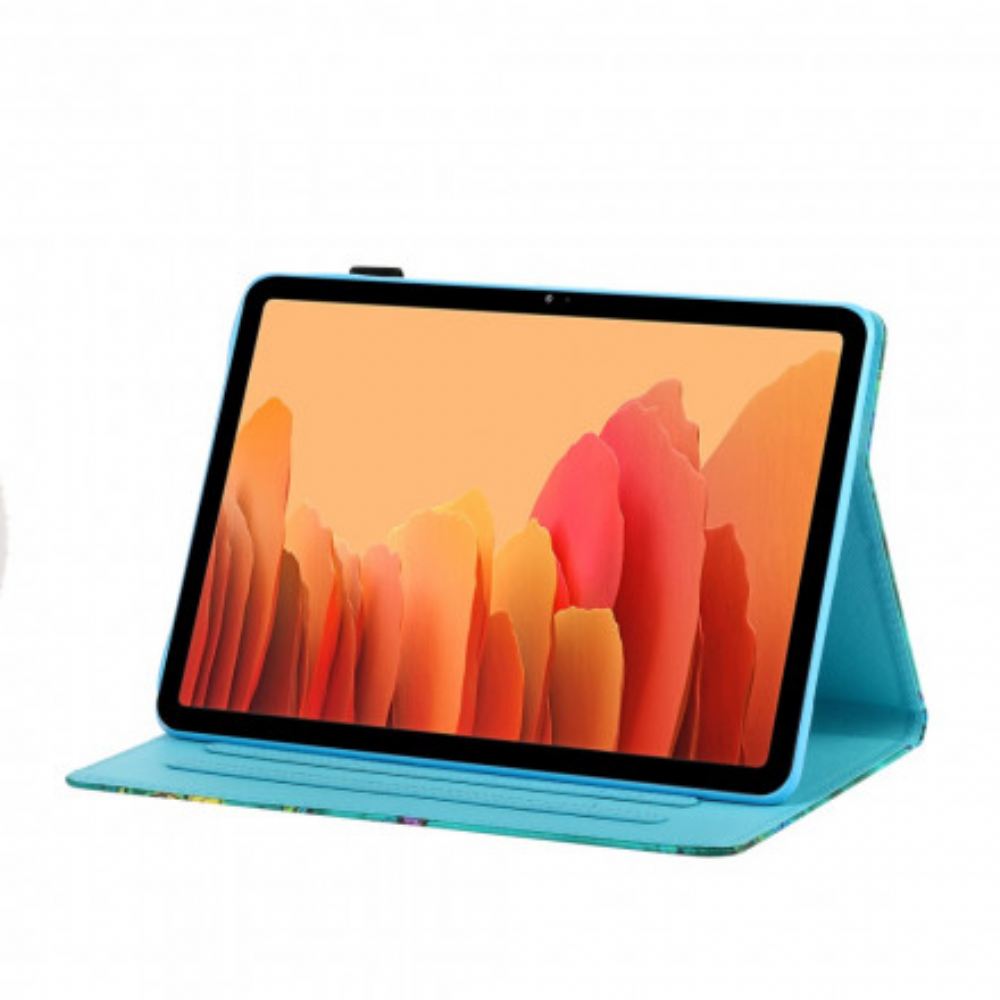 Flipové Pouzdro Na Samsung Galaxy Tab A7 Motýli Eiffelovy Věže