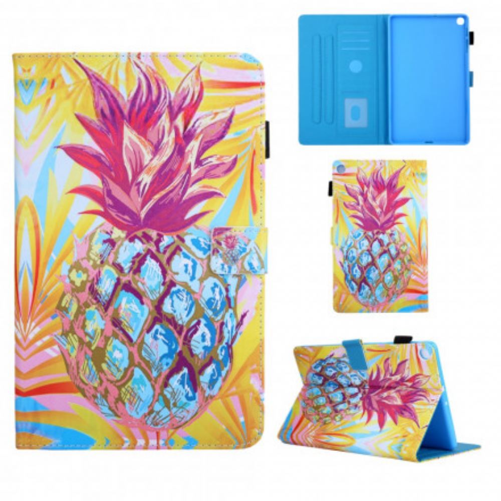 Flipové Pouzdro Na Samsung Galaxy Tab A7 Oranžový Ananas