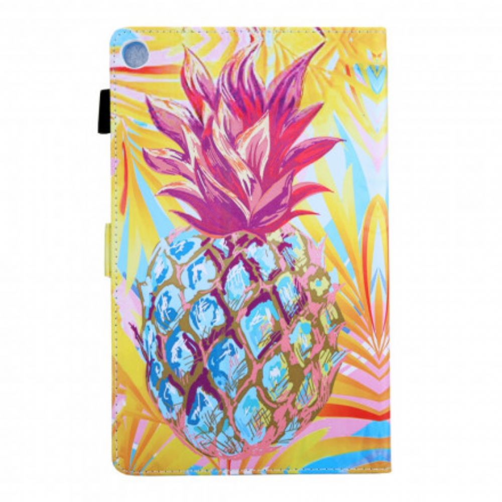 Flipové Pouzdro Na Samsung Galaxy Tab A7 Oranžový Ananas