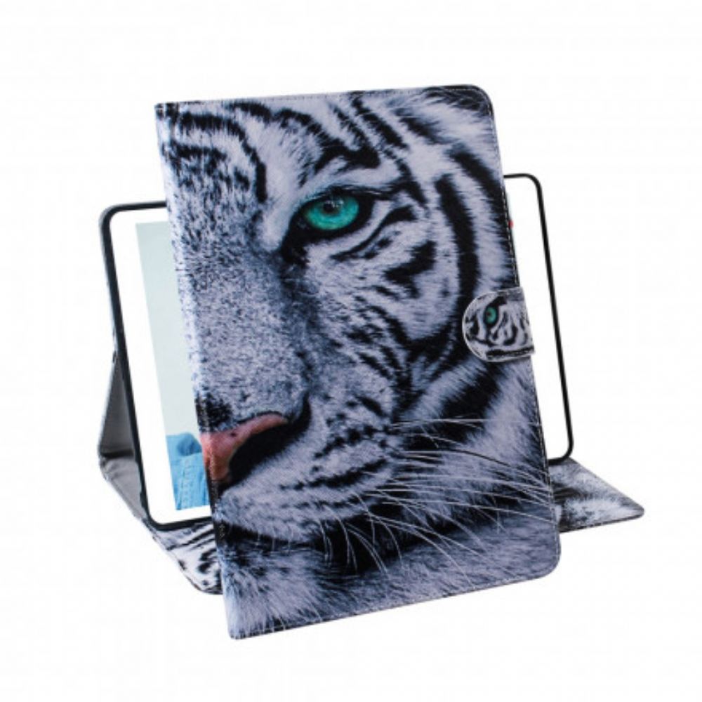 Flipové Pouzdro Na Samsung Galaxy Tab A7 Tygří Hlava