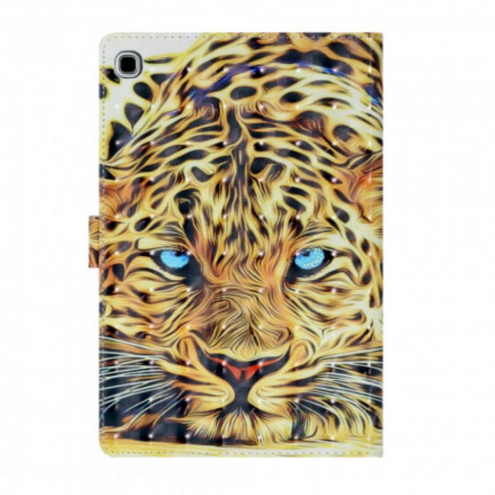 Kožené Pouzdro Na Samsung Galaxy Tab A7 Leopard