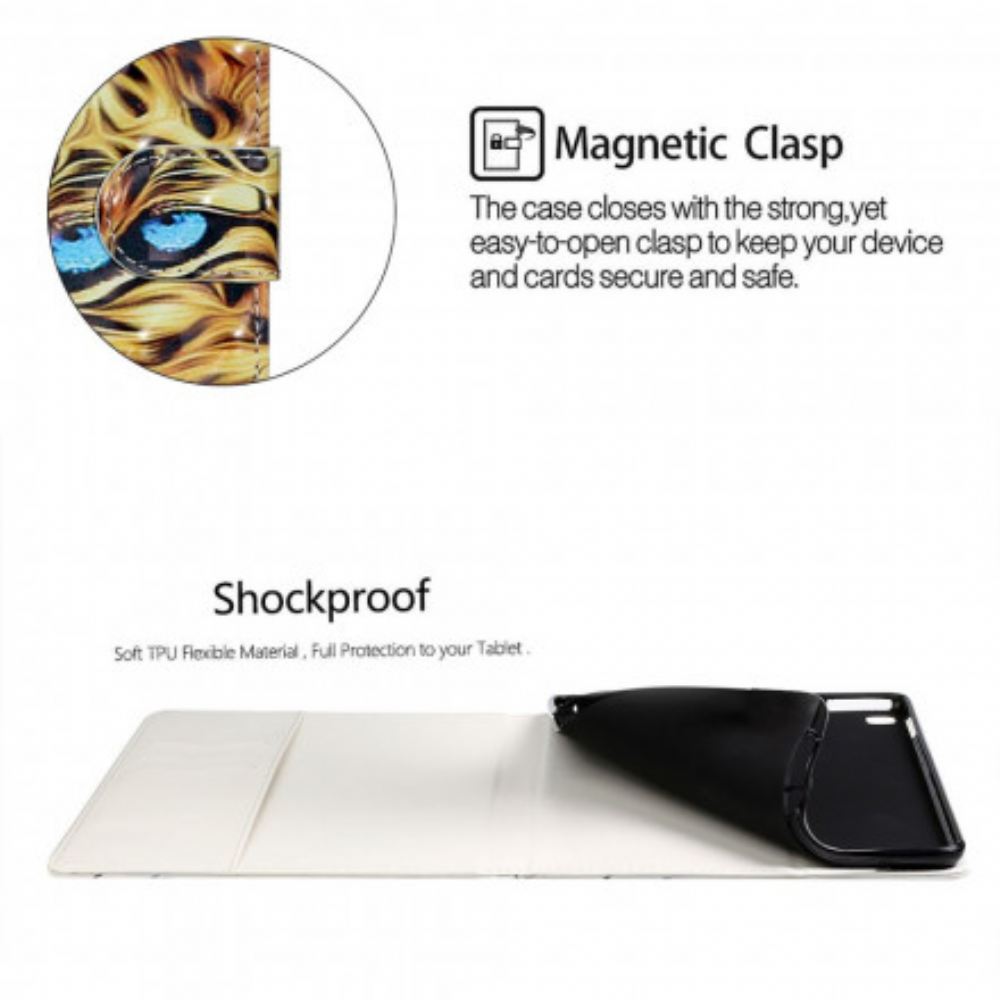 Kožené Pouzdro Na Samsung Galaxy Tab A7 Leopard