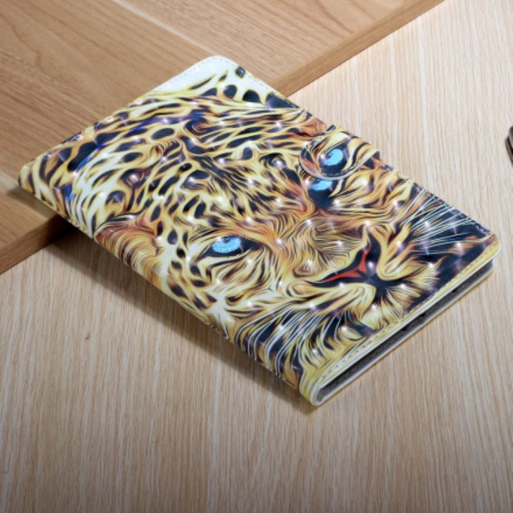 Kožené Pouzdro Na Samsung Galaxy Tab A7 Leopard