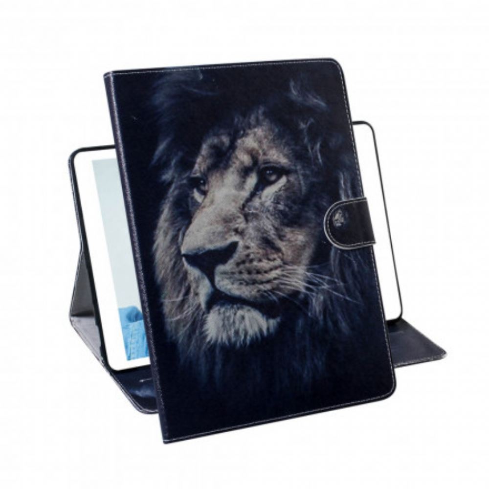 Kožené Pouzdro Na Samsung Galaxy Tab A7 Lví Hlava