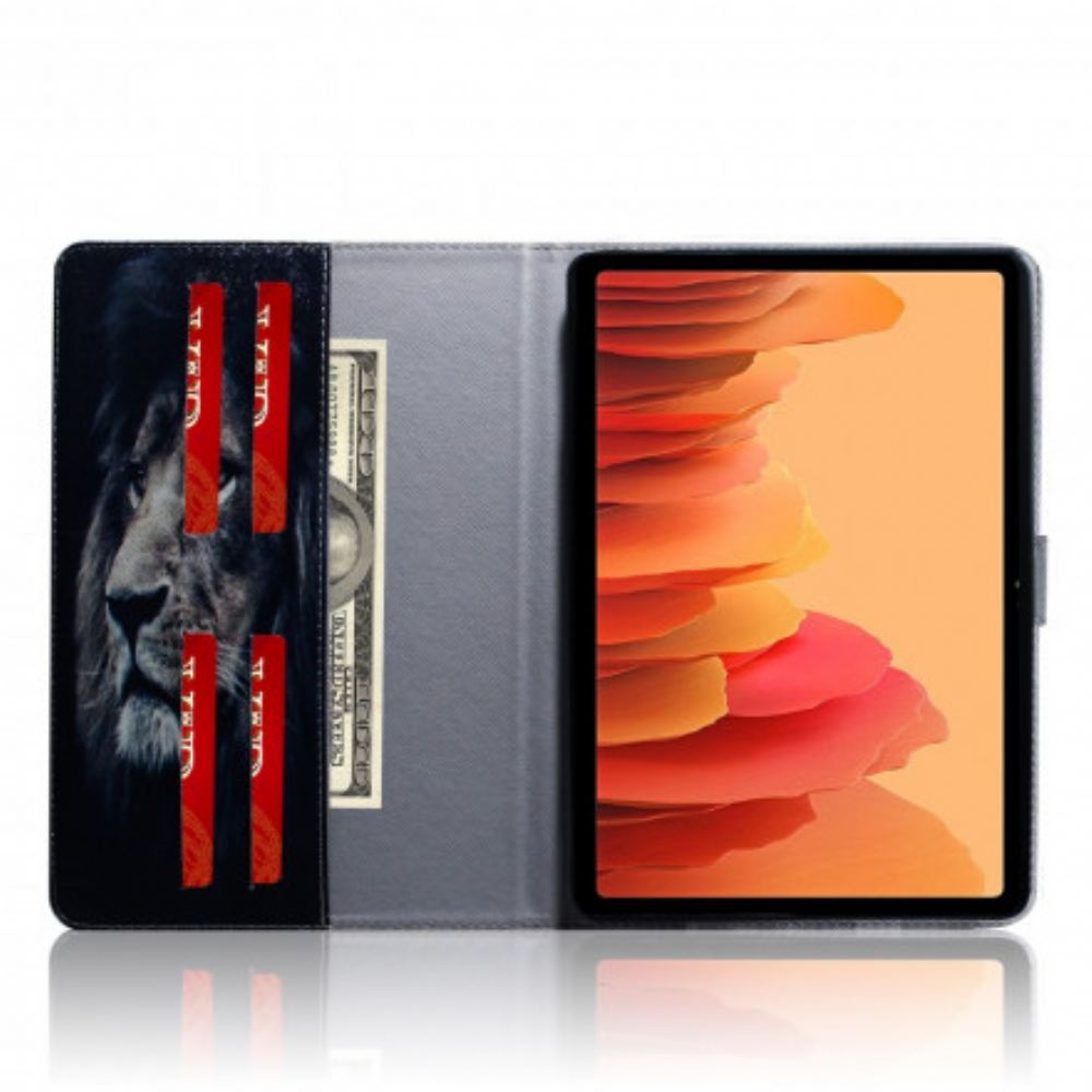 Kožené Pouzdro Na Samsung Galaxy Tab A7 Lví Hlava