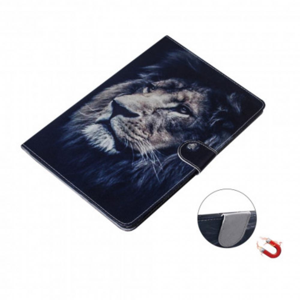 Kožené Pouzdro Na Samsung Galaxy Tab A7 Lví Hlava