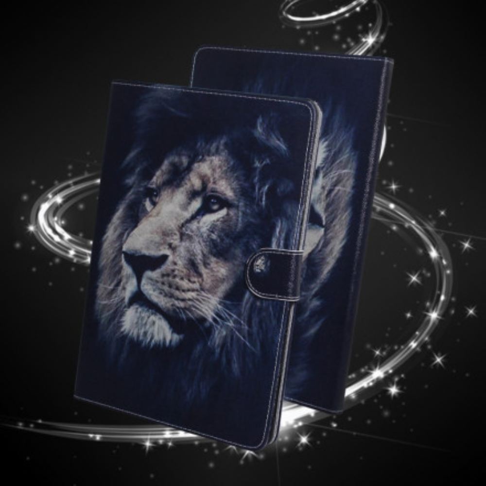 Kožené Pouzdro Na Samsung Galaxy Tab A7 Lví Hlava