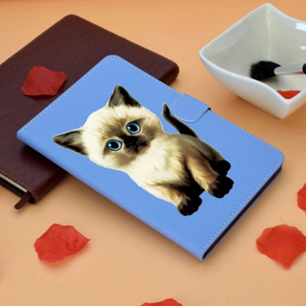 Kožené Pouzdro Na Samsung Galaxy Tab A7 Zábava S Kotětem